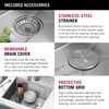 23&rdquo; Workstation Undermount&nbsp;Single Bowl&nbsp;16 Gauge Stainless Steel&nbsp;Kitchen Sink&nbsp;with&nbsp;WorkFlow&trade; Ledge and Accessories